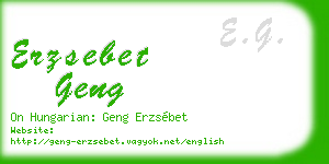 erzsebet geng business card